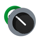Schneider Electric - Harmony XB5 - tête bouton à molette - Ø22 - col flush grise - 2 pos fixes - noir