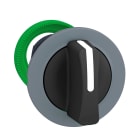 Schneider Electric - Harmony XB5 - tĂȘte bouton tournant - Ă22 - col flush grise - 3 pos Ă rap - noir