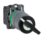 Schneider Electric - Harmony XB5 - bouton tournant à man - Ø22 - col grise - 2 pos à rap. - noir - 1F