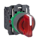 Schneider Electric - Harmony XB5 - bouton tourn lum - Ø22 - col grise - 3 pos - rouge - 1O+1F - 230V