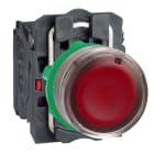 Schneider Electric - Harmony XB5 - bouton poussoir lum - Ø22 - col grise - rouge - 1O+1F - 230V