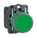 Schneider Electric - Harmony XB5 - bouton poussoir à impulsion - Ø22 - col grise - vert - 1F - vis
