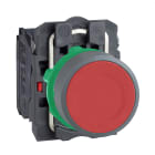 Schneider Electric - Harmony XB5 - bouton poussoir à impulsion - Ø22 - col grise - rouge - 1O+1F