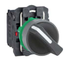 Schneider Electric - Harmony XB5 - bouton tournant à man - Ø22 - col grise - 2 pos fix - noir - 1O+1F