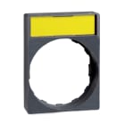 Schneider Electric - Harmony - porte étiquette affleurant 30x40 + étiquette 8x27 fond noir-rouge