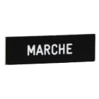 Schneider Electric - Harmony - etiquette 8x27 - texte 'MARCHE' blanc sur fond noir