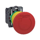 Schneider Electric - Harmony XB5 - bouton arrêt urgence - Ø40 - pousser tourner - rouge - 1O+1F - vis