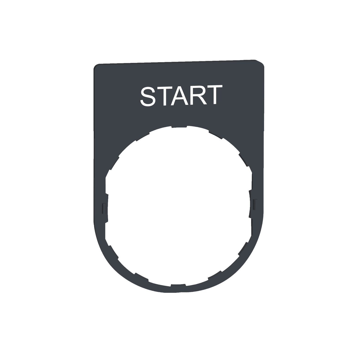 Schneider Electric - Harmony - porte-étiquette plate 30x40 - plastique noir - avec étiq 8x27 - START