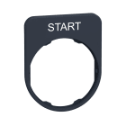 Schneider Electric - Harmony - porte-étiquette plate 30x40 - flush - plastique noir - START