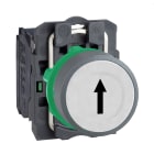 Schneider Electric - Harmony XB5 - bouton poussoir impulsion - Ø22 - col grise - marqué - blanc - 1F