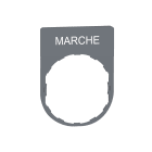 Schneider Electric - Harmony - étiquette plate - 30x40 - plastique gris - texte MARCHE blanc