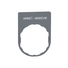 Schneider Electric - Harmony - étiquette plate - 30x40 - plastique gris - texte AUTO-MAIN blanc