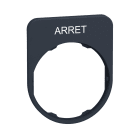 Schneider Electric - Harmony - porte-étiquette plate 30x40 - flush - plastique noir - ARRET