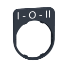 Schneider Electric - Harmony - porte-étiquette plate 30x40 - flush - plastique noir - I-O-II