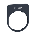 Schneider Electric - Harmony - porte-étiquette plate 30x40 - flush - plastique noir - STOP