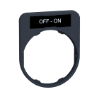 Schneider Electric - Harmony - porte-étiquette plate 30x40 - flush - plastiq noir - étiq 8x27 OFF-ON