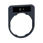 Schneider Electric - Harmony - porte-étiquette plate 30x40 - flush - plastique noir - étiq 8x27 - O-I