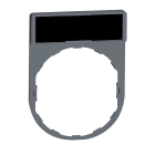 Schneider Electric - Harmony - porte-étiquette plate 30x40 - plastique gris - avec étiq 8x27 - vierge