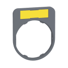 Schneider Electric - Harmony - porte-étiquette plate 30x40 - flush - plastiq gris - étiq 8x27 vierge