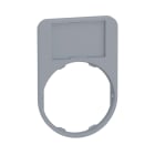 Schneider Electric - Harmony - porte-étiquette plate 40x60 - flush - plastiq gris - étiq 18x27 vierge