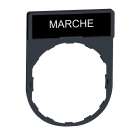 Harmony - porte-etiquette 30x40 + etiquette 'MARCHE' 8x27 - blanc-noir