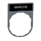 Schneider Electric - Harmony - porte-étiquette plate 30x40 - plastique gris - avec étiq 8x27 - MARCHE