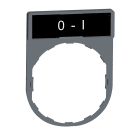 Schneider Electric - Harmony - porte-étiquette plate 30x40 - plastique gris - avec étiq 8x27 - O-I