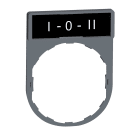 Schneider Electric - Harmony - porte-étiquette plate 30x40 - plastique gris - avec étiq 8x27 - I-O-II