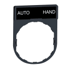 Schneider Electric - Harmony porte étiquette 30 x 40 mm standard - Ø22 - avec étiquette AUTO-HAND