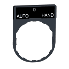 Schneider Electric - Harmony porte étiquette 30 x 40 mm standard - Ø22 - avec étiquette AUTO-O-HAND