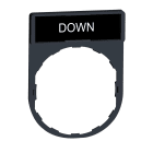 Schneider Electric - Harmony porte étiquette 30 x 40 mm standard - Ø22 - avec étiquette DOWN