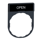 Schneider Electric - Harmony porte étiquette 30 x 40 mm standard - Ø22 - avec étiquette OPEN