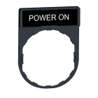 Schneider Electric - Harmony porte étiquette 30 x 40 mm standard - Ø22 - avec étiquette POWER ON