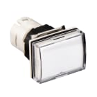 Schneider Electric - Harmony ZB6 - tête rect. pour voyant - Ø16mm - cabochon lisse - blanc