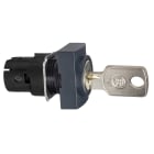 Schneider Electric - Harmony ZB6 - tête rect. pour bouton tournant à clé - 2 pos. - Ø16mm - noir