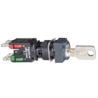 Schneider Electric - Harmony XB6 - bouton tournant - noir - Ø16mm - à serrure - 3 positions - 1O+1F