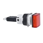 Schneider Electric - Harmony XB6 - voyant carré - Ø16mm - IP65 - DEL intégrée - 24V - cosses - rouge