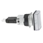 Schneider Electric - Harmony XB6 - voyant rect. - Ø16mm - IP65 - DEL intégrée - 24V - cosses - blanc