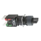Schneider Electric - Harmony XB6 - bouton tournant - Ø16mm - à manette - 3 positions - 1O+1F - noir