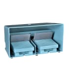 Schneider Electric - Preventa XPEM - inter. à pied - double - avec capot - métal.- bleu - 2O+2F