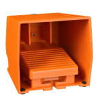 Schneider Electric - Preventa XPER - inter. a pied - simple - avec capot - metal.- orange - 1O+1F