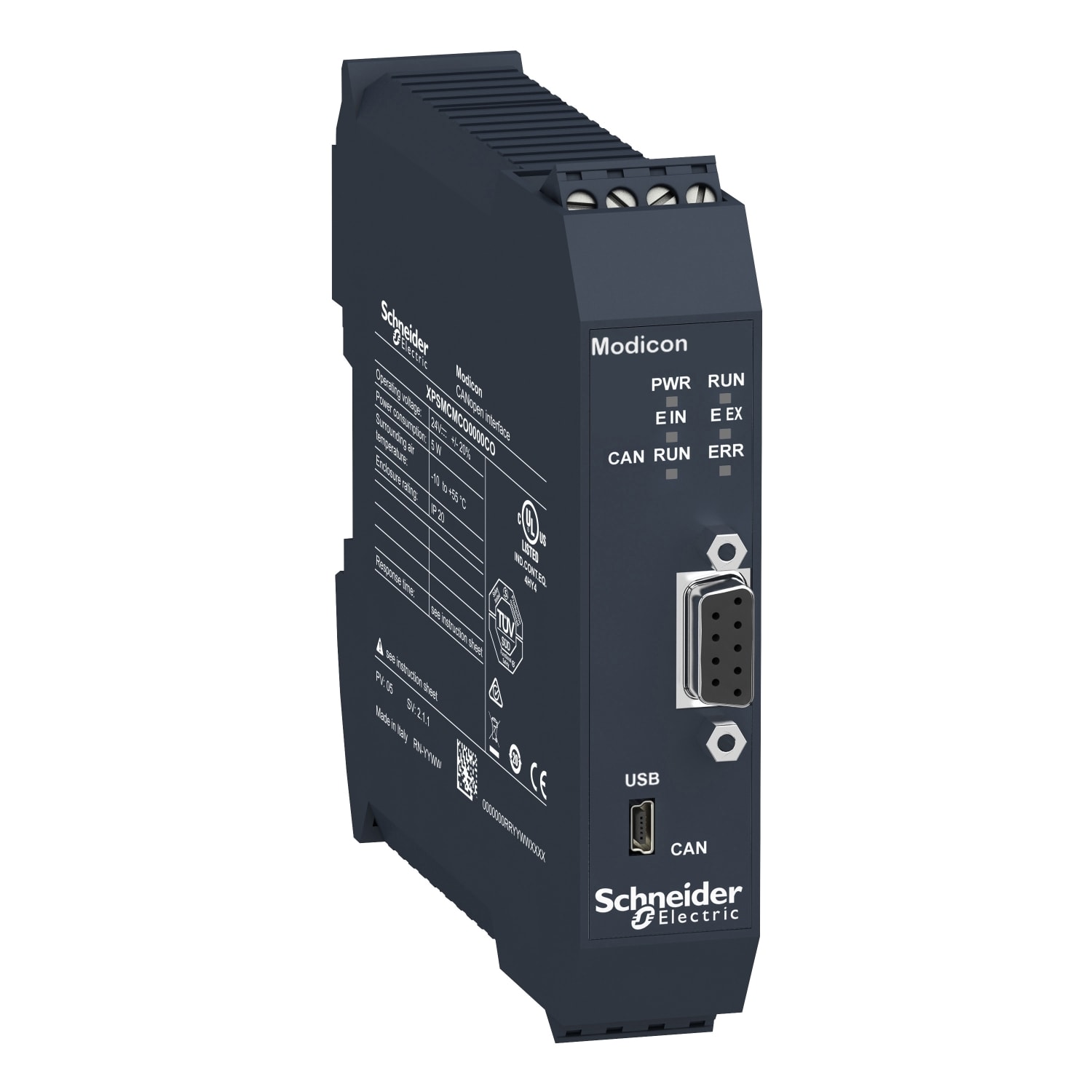 Schneider Electric - Preventa XPSMCM - module CANopen - connecteur a vis