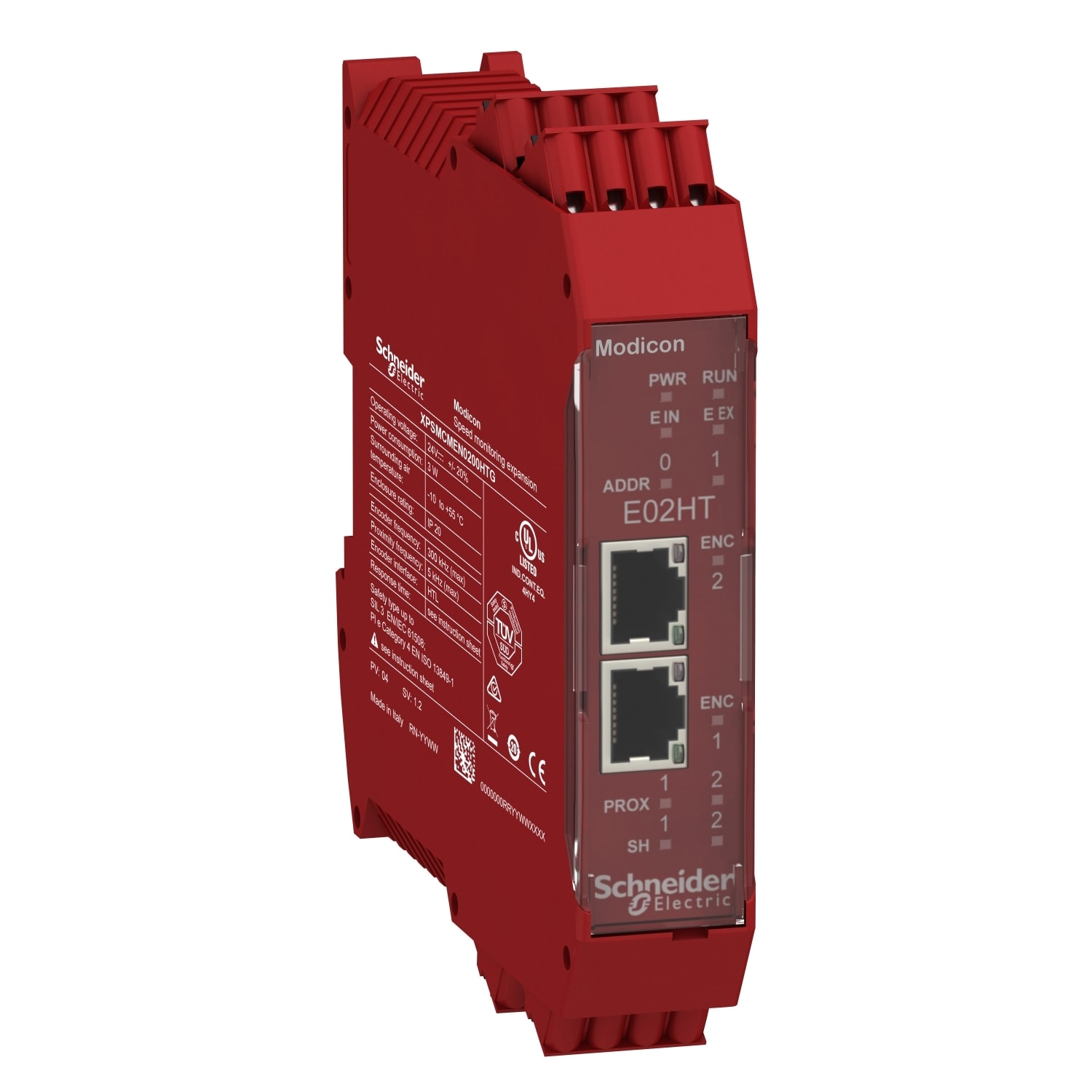 Schneider Electric - Preventa XPSMCM module controle vitesse 2 entrees codeur HTL connecteur ressort