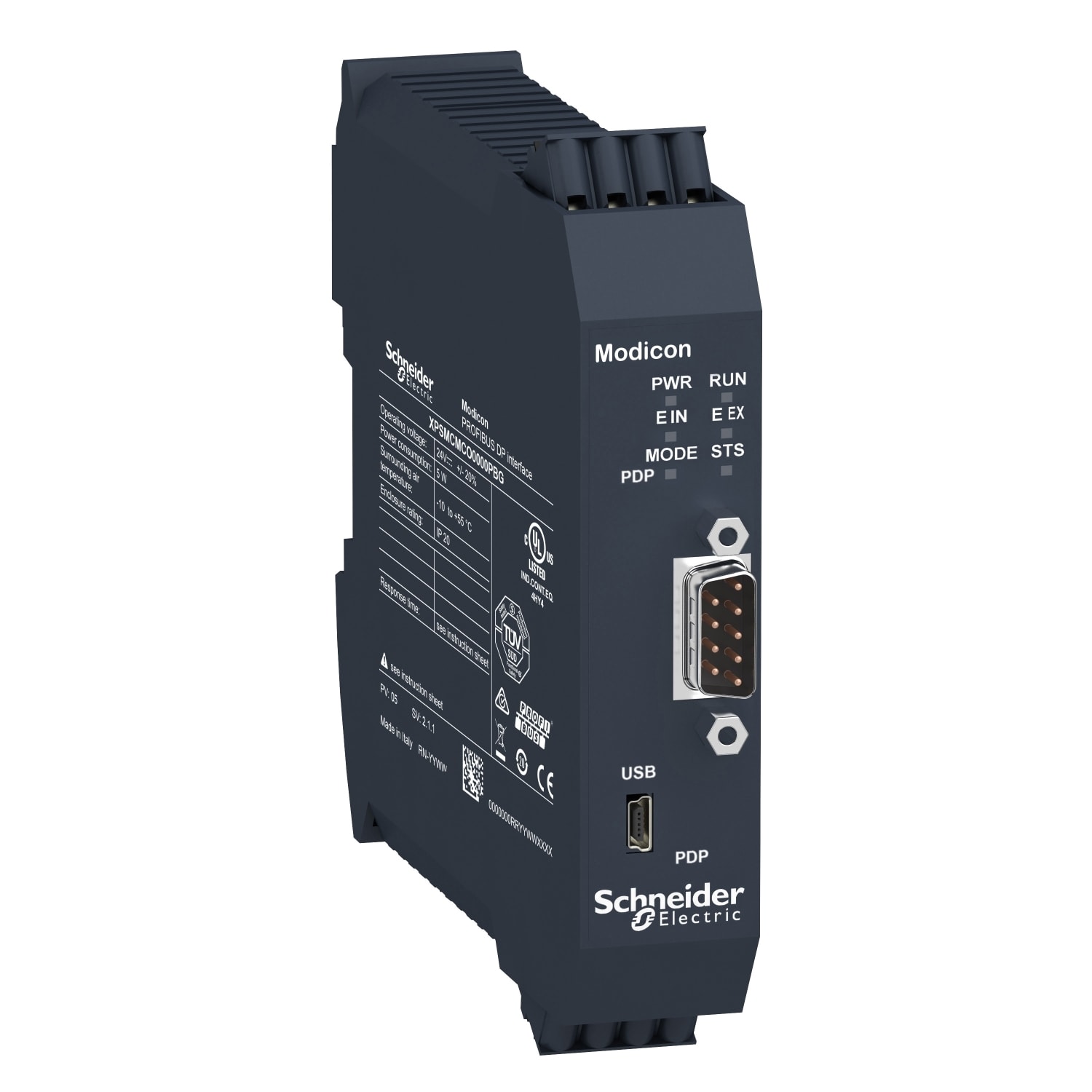Schneider Electric - Preventa XPSMCM - module Profibus DP - connecteur à ressort