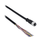 Telemecanique Sensors France - Telemecanique OsiSense XZ - connecteur droit M12 femelle12 pôles câble 20m