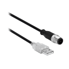 Telemecanique Sensors France - Telemecanique Sensors OsiSense XZ - prolongateur USB-M12 5 pôles