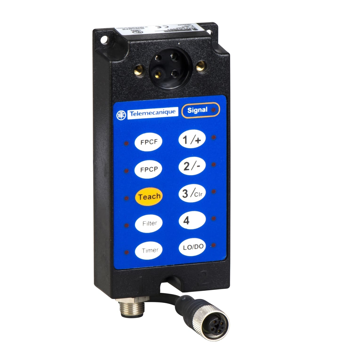 Telemecanique Sensors France - OsiSense XUY - dét. photoélec. - amplificateur fibre opt. - 4 couleurs -conn.M12