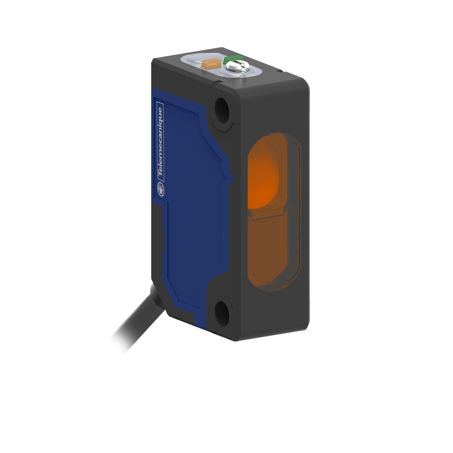Telemecanique Sensors France - Sensors XU - cellule optique miniature - recept barrage 30m - PNP 24Vcc câble 2m