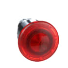 Harmony XB4 - tete bouton coup de poing lumin DEL - D40 - pousser tirer - rouge