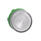 Schneider Electric - Harmony XB5 - tête bouton poussoir lumineux - Ø22 - strié col grise - blanc